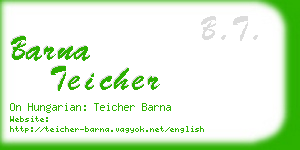 barna teicher business card